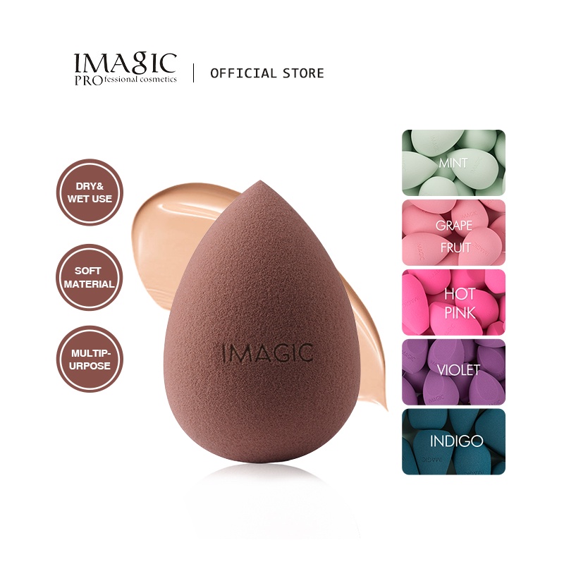 IMAGIC Spons Puff ฟองน้ำแต่งหน้ารูปไข่ เกลี่ยรองพื้นและคอนซีลเลอร์ให้เนียนกริบ