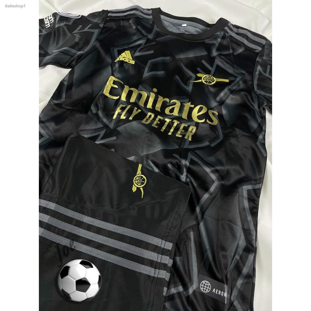 จัดส่งจากกรุงเทพฯ ส่งตรงจุดชุดบอล Arsenal (Black) เสื้อบอลและกางเกงบอลผู้ชาย ปี 2022-2023 ใหม่ล่าสุด