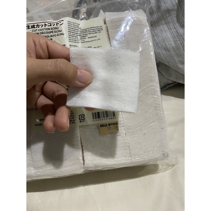 [MUJI💯] สำลีออร์แกนิค (ไม่ฟอกสีและแบบสีขาว)❇️แผ่นเล็ก ✳️แผ่นใหญ่ - รูปที่ 4