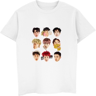 [COD]ใหม่ เสื้อยืดแขนสั้น ผ้าฝ้าย 100% พิมพ์ลาย Exo แฟชั่นฤดูร้อน สําหรับผู้ชาย และผู้หญิงS-5XL