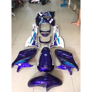 ชุดสีเซอร์สีนำ้เงินขาวครบชุดมีอก