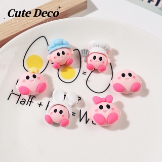 【 Cute Deco 】 คาบี้ รูปดาวน่ารัก (6 แบบ) โบว์ Kibby / Star Kirby / Smile Kirby Charm Button Crocs / Cute Jibbitz Croc Shoes DIY / Charm วัสดุเรซิน สําหรับ DIY / เครื่องประดับผม