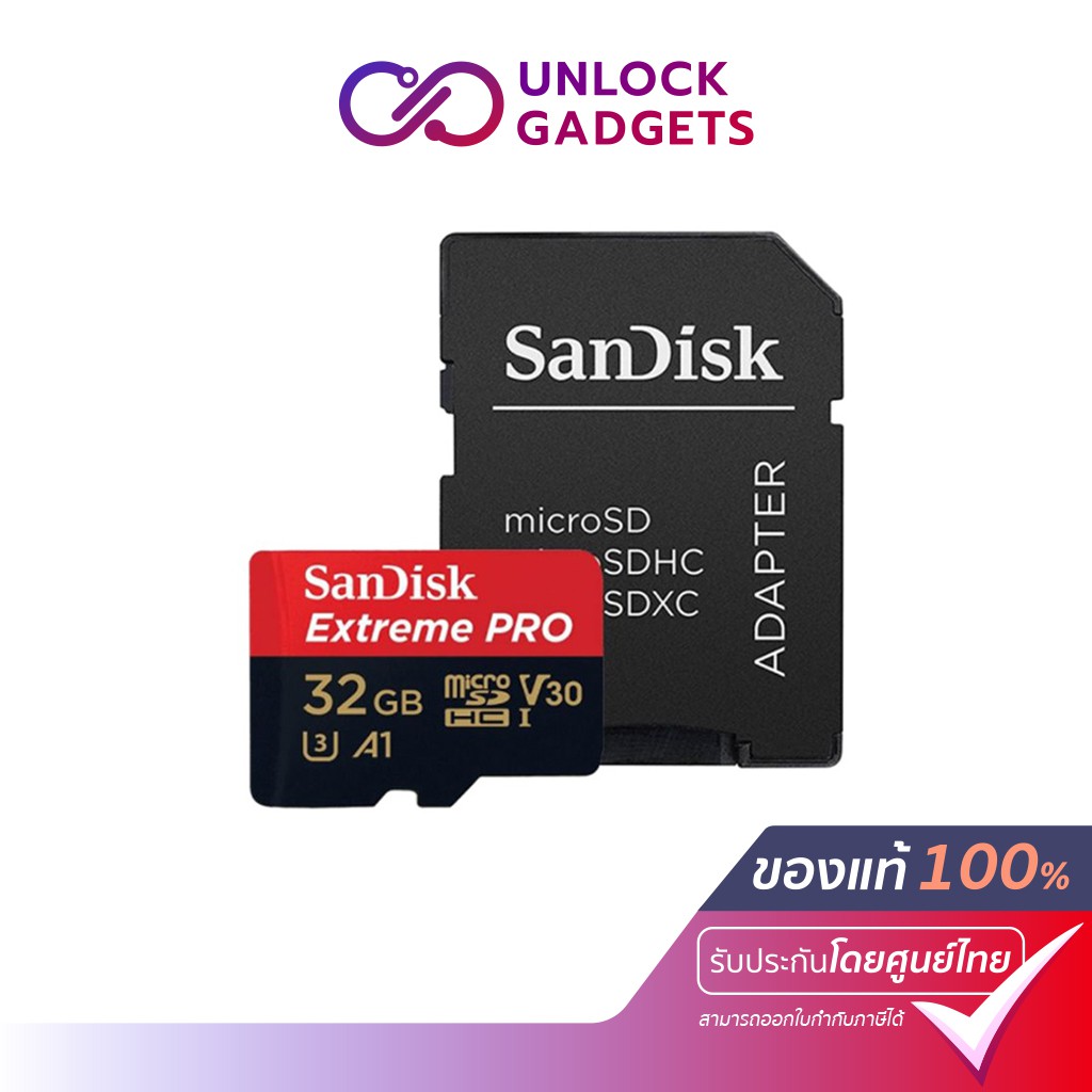 SanDisk Extreme PRO microSDHC Memory Card Plus SD Adapter up to 100 MB/s,Class10/U3/V30/A1 - 32GB (SDSQXCG-032G)