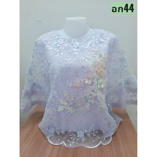 เสื้อสตรีเหมาะใส่ออกงาน เสื้อผ้าแก้ว รอบอก44 นิ้ว