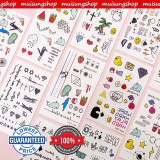 MUISUNGSHOP [TAT2A1] 1ชิ้น TATTOO แทททูฮยอนอา สติ๊กเกอร์tattoo สติ๊กเกอร์ แทททู Sticker Tattoo แทททูมินิมอล แทททูฮยอนอา