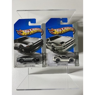 Hot wheels Toyota AE-86 Corolla 2013 HW City Night Burnerz 23 OF 250 (Black &amp; White) INITIAL D รถส่งเต้าหู้ในตำนาน