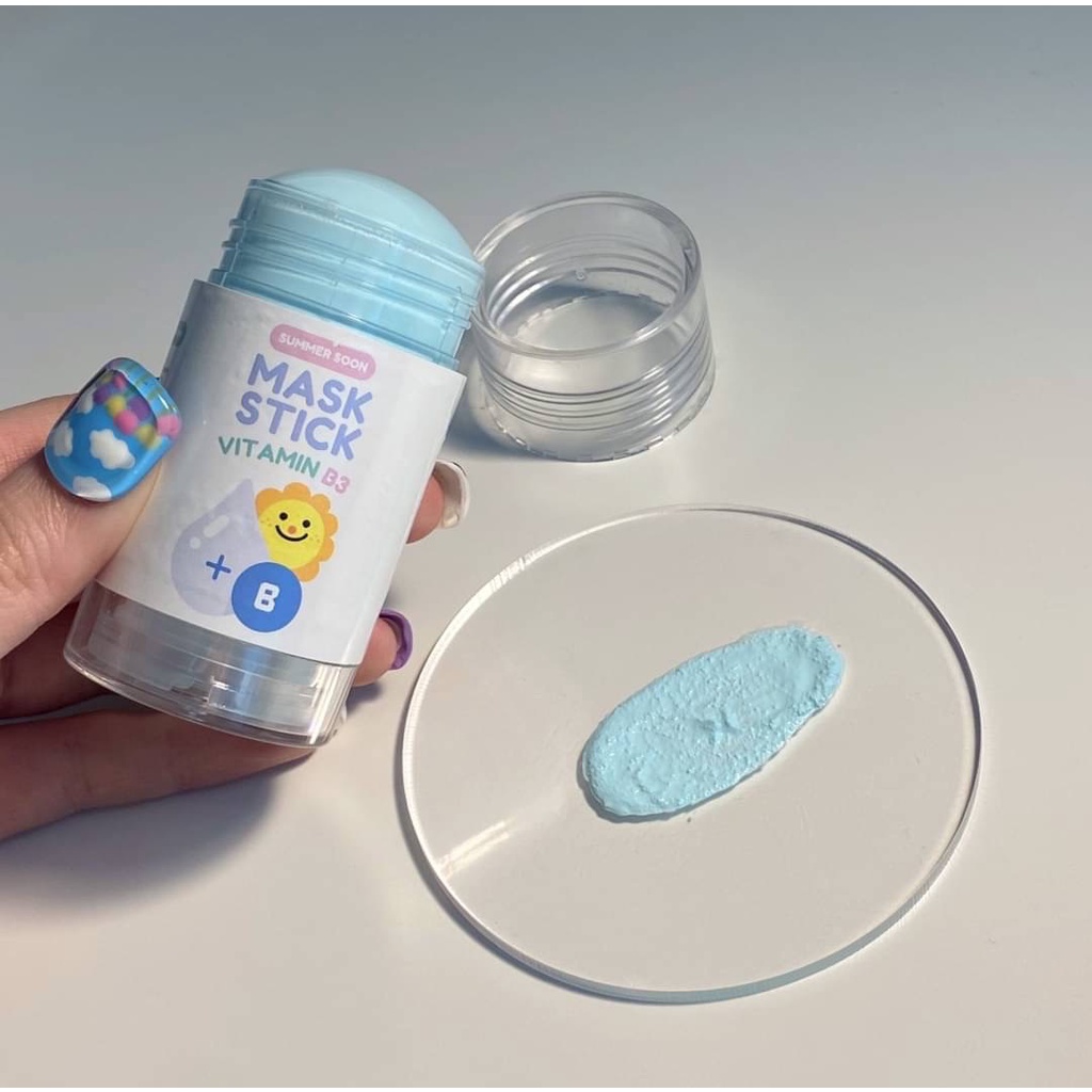 Sale ลดเคลียร์สต๊อค! 1แถม1 มาส์กฟ้า มาส์กสติ๊ก ลดผิวมัน ลดสิว MASK STICK Vitamin B3 มาร์คโคลน แบบแท่ง SUMMERSOON