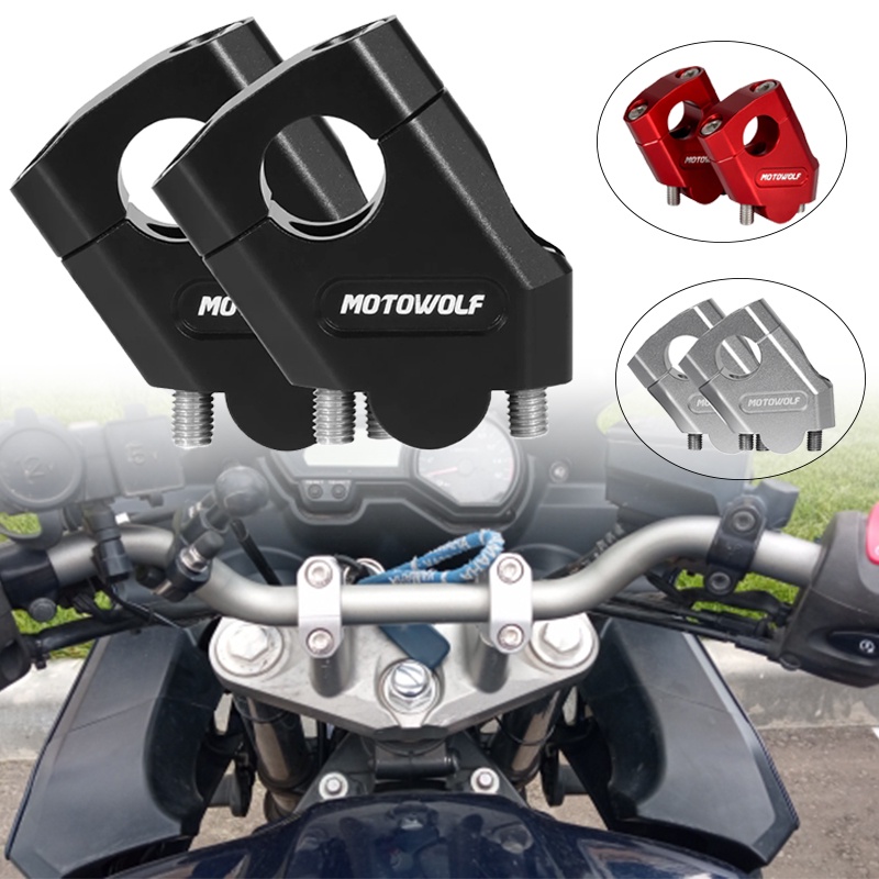 PYMOTO ใหม่รถจักรยานยนต์ 22 มม.28 มม.Handlebar เพิ่มความสูง Riser Bar Clamp Mount สําหรับ Honda NTV650 NTV 650 Deauville 700 Varad