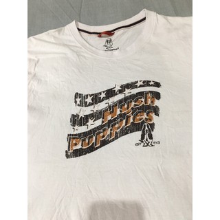 เสื้อยืดผ้าฝ้าย เสื้อยืดมือสอง HUSH PUPPIES Size M มือ2