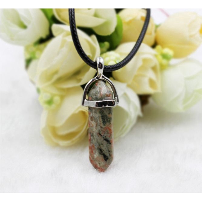 Natural Quartz Crystal Stone Point Chakra Healing Gemstone Pendulum Pendant DIY
