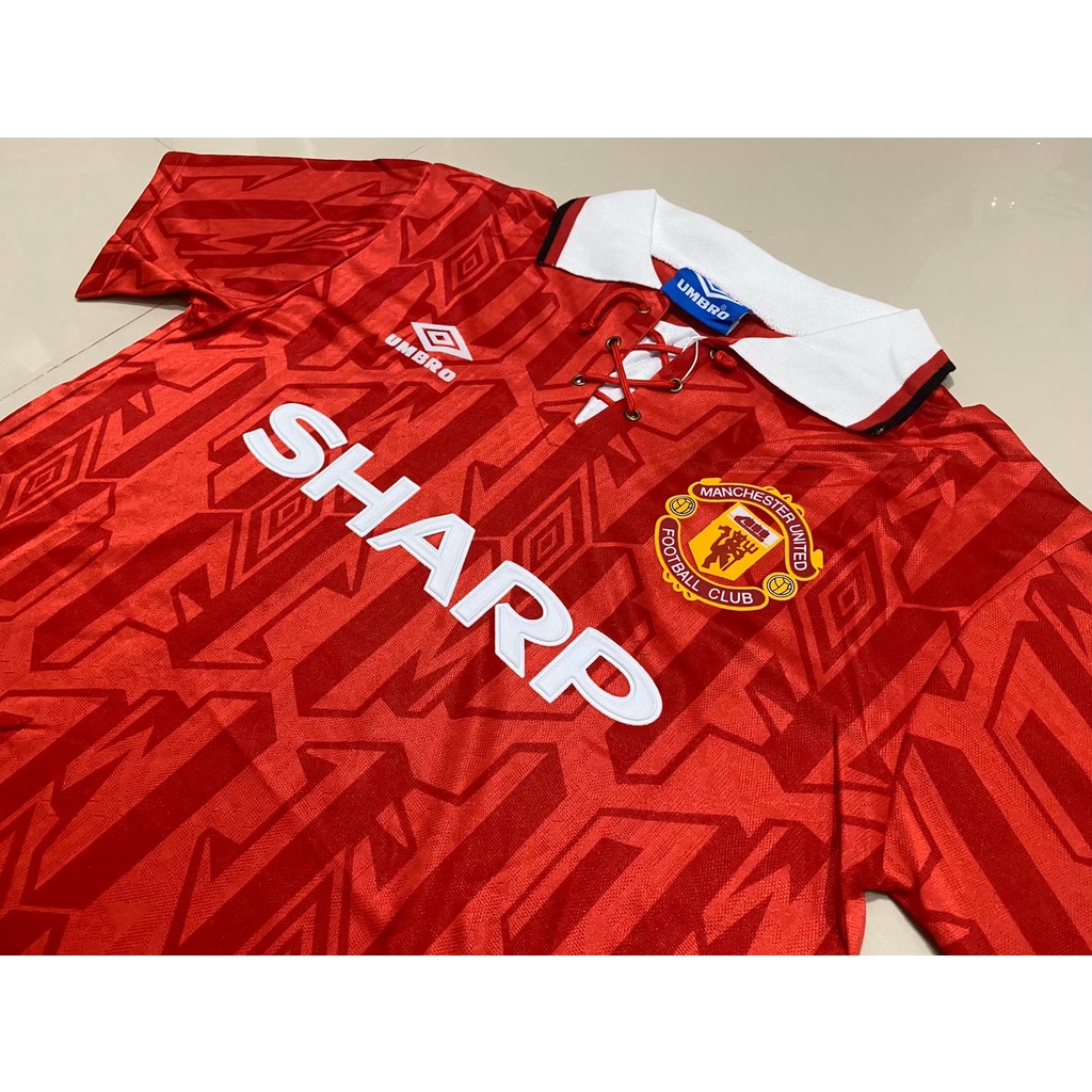 เสื้อฟุตบอลย้อนยุค - ทีม แมนเชสเตอร์ ยูไนเต็ด Man UTD แมนยู เหย้า ปี 1992-1994