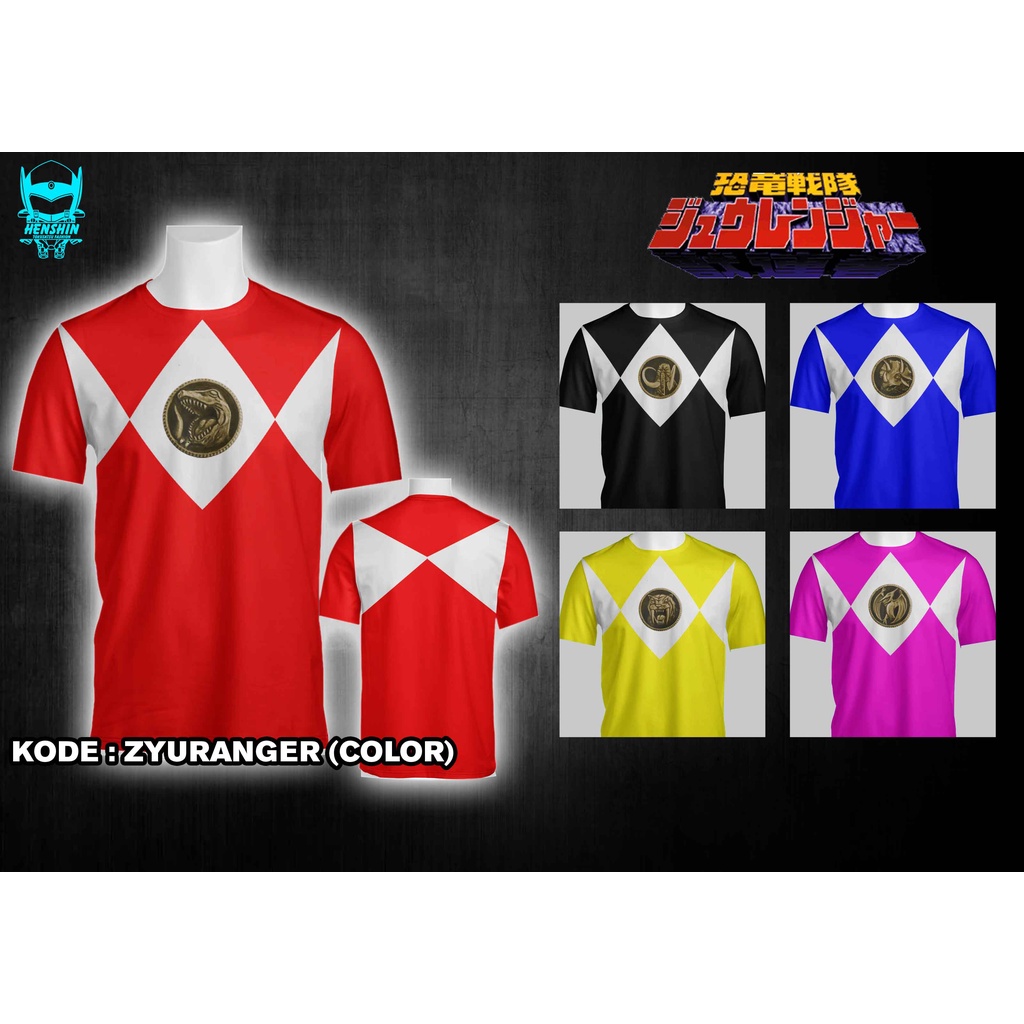 เสื้อยืด พิมพ์ลาย Super Sentai Zyuranger Powerangers Mighty Morpin Dekaranger Ninninger Gaoranger สําหรับผู้ชาย