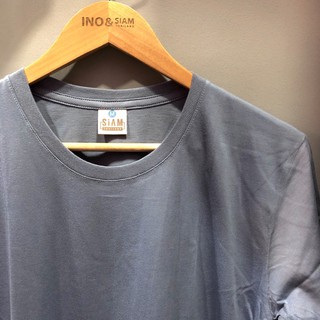 INO &amp; SIAM THAILAND เสื้อยืดสีพื้น โทนสีพาสเทล Cotton 100% เกรดพรีเมี่ยม สีเทา