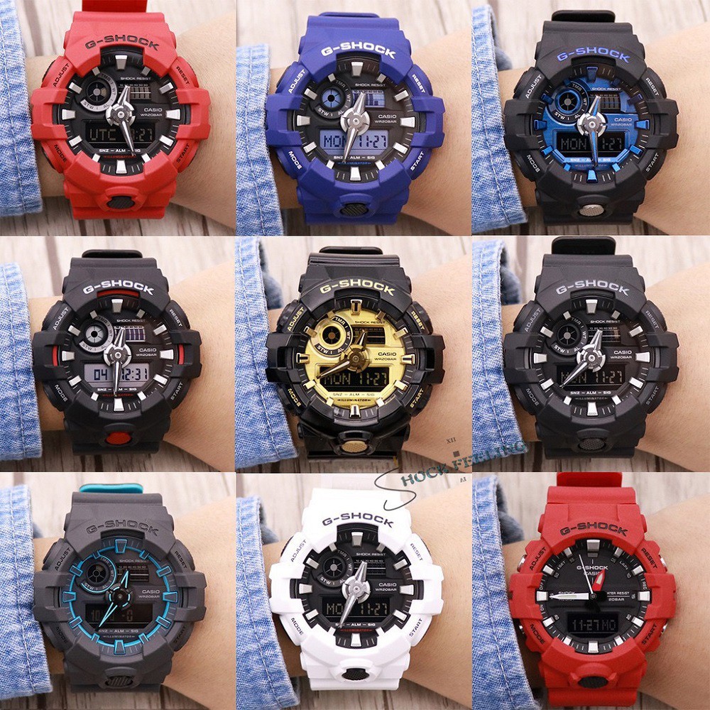 Casio g-shock นาฬิกาข้อมือ รุ่น GA-700-4A、GA-700-2A、GA-710-1A2、GA-700-1A、GA-710GB-1A、GA-700-1B、GA-700SE-1A2、GA-700-7A、GA