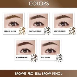 ดินสอเขียนคิ้ว บราวอิท โปรสลิมบราวเพนซิล Browit By Nongchat Pro Slim Brow Pencil 0.06 g