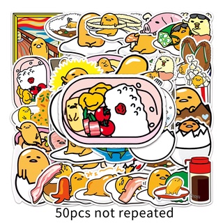 ✨พร้อมส่ง✨กุเดทามะ ぐでたま 蛋黃君 Gudetama sticker 50 แผ่น กันน้ำ สติ๊กเกอร์