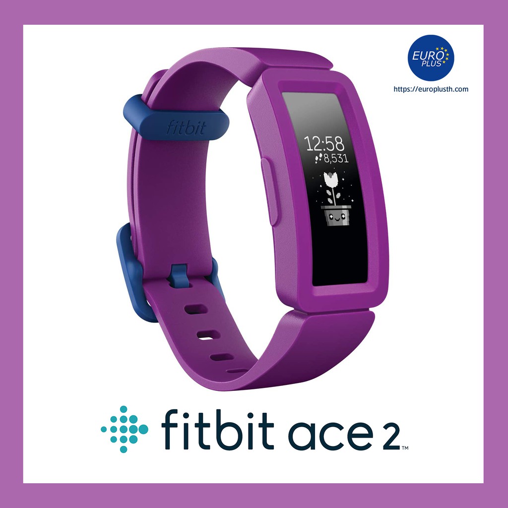 Fitbit Ace 2 สายรัดข้อมือติดตามกิจกรรมเด็ก กันน้ำ 50 เมตร สี Night Sky + Neon Yellow