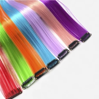 แฮร์พีช ช่อไฮไลท์ ไซส์ใหญ่ ช่อไฮไลท์ แฮร์พีซ สีสวย สไตล์เกาหลี ขนาด 55 CM
