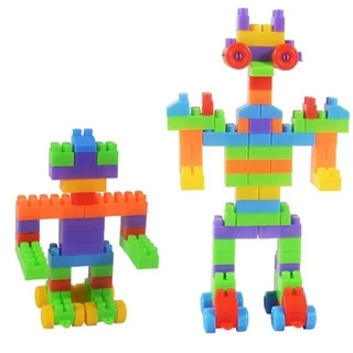 บล็อคตัวต่อ 88pcs ชิ้นพร้อมกล่องช่วยเสริมพัฒนาการสร้างความคิดของเล่นเด็ก Toys สร้างเสริมพัฒนาการเด็กของเล่นสำหรับเด็ก