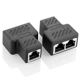 RJ45 Splitter Adapter 1 to 2 Ways Dual Female Port CAT5/CAT 6 LAN Ethernet Cable