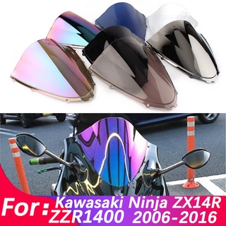 อะไหล่กระจกกันลม รถจักรยานยนต์ สําหรับ Kawasaki Ninja ZX14R ZZR1400 2006-2016