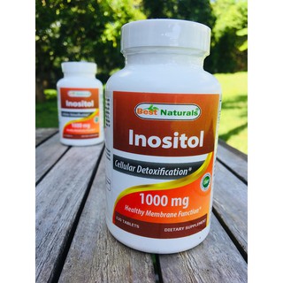 Inositol อิโนซิทอล 1000 mg 120 Tablets (Best Naturals) ลดเครียด ปรับสมดุลให้ฮอโมนส์ และอารมณ์ที่แปรปรวน ลดสิว เจริญอาหาร