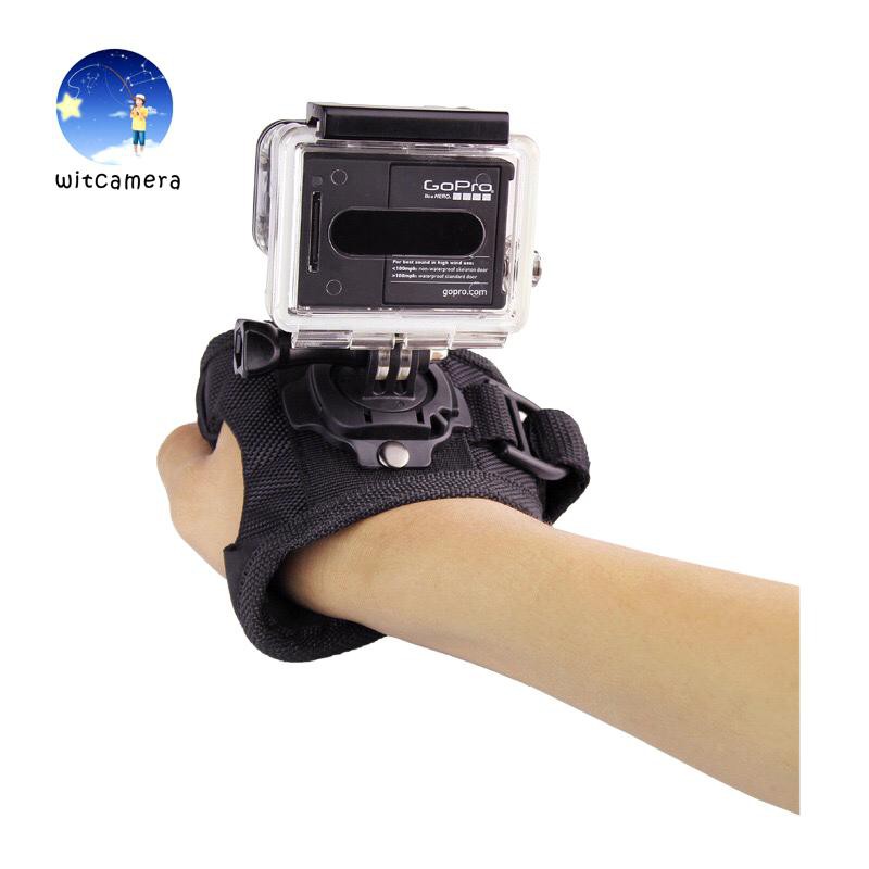 360 Degree Rotating Globe Style Wrist Strap Band Mount Hand Palm Belt Lanyard Holder with Screw for GoPro Hero SJCam YI