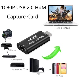 ตัวแปลง 1080P เอชดีเอ็มไอ HD HDR Video ประเภท สินค้า Capture Card สําหรับสดสตรีมมิ่ง OBS จับภาพ USB 2.0 Grabber Recorder