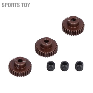 Sports Toy เกียร์เหล็ก 48Dp 29T 3 ชิ้น สําหรับรถบังคับ 1/10 Rc 3.175 มม. เพลา / มอเตอร์แปรง