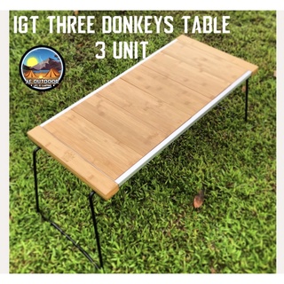 Three donkeys  bamboo IGT Folding Table