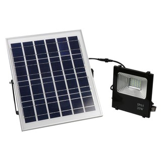 ไฟสปอทไลท์ภายนอก สปอทไลท์ SOLAR ELEKTRA ELE-SXL20W DAYLIGHT สีดำ โคมไฟภายนอก โคมไฟ หลอดไฟ SOLAR FLOODLIGHT ELEKTRA ELE-S