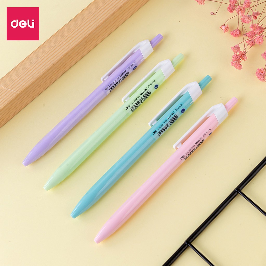 Deli Macaroon Color Ball Pen 0.7 มม. ปากกาลูกลื่นเขียนเรียบสําหรับนักเรียนอุปกรณ์สํานักงาน