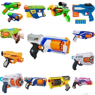 ปืนnerf gun soft bullet ปืนของเล่น พกของแท้  มือสอง สภาพดียิงดี xshot airwarrior dartzone