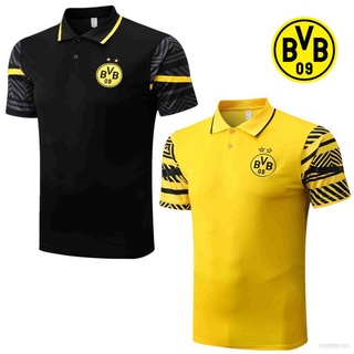 เสื้อโปโลแขนสั้น ลายทีมชาติฟุตบอล Dortmund 2022-2023 ชุดเหย้า สําหรับผู้ชาย และผู้หญิง