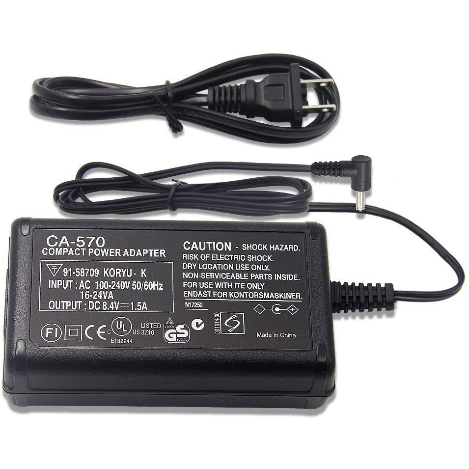 Ca-570 AC Adapter Charger สําหรับ Canon HF10 HF11 HF20 HF100 HF200 HF M31 HF S10 HG20 HG21 HG30 HR10FS21 FS22 FS200 FS300