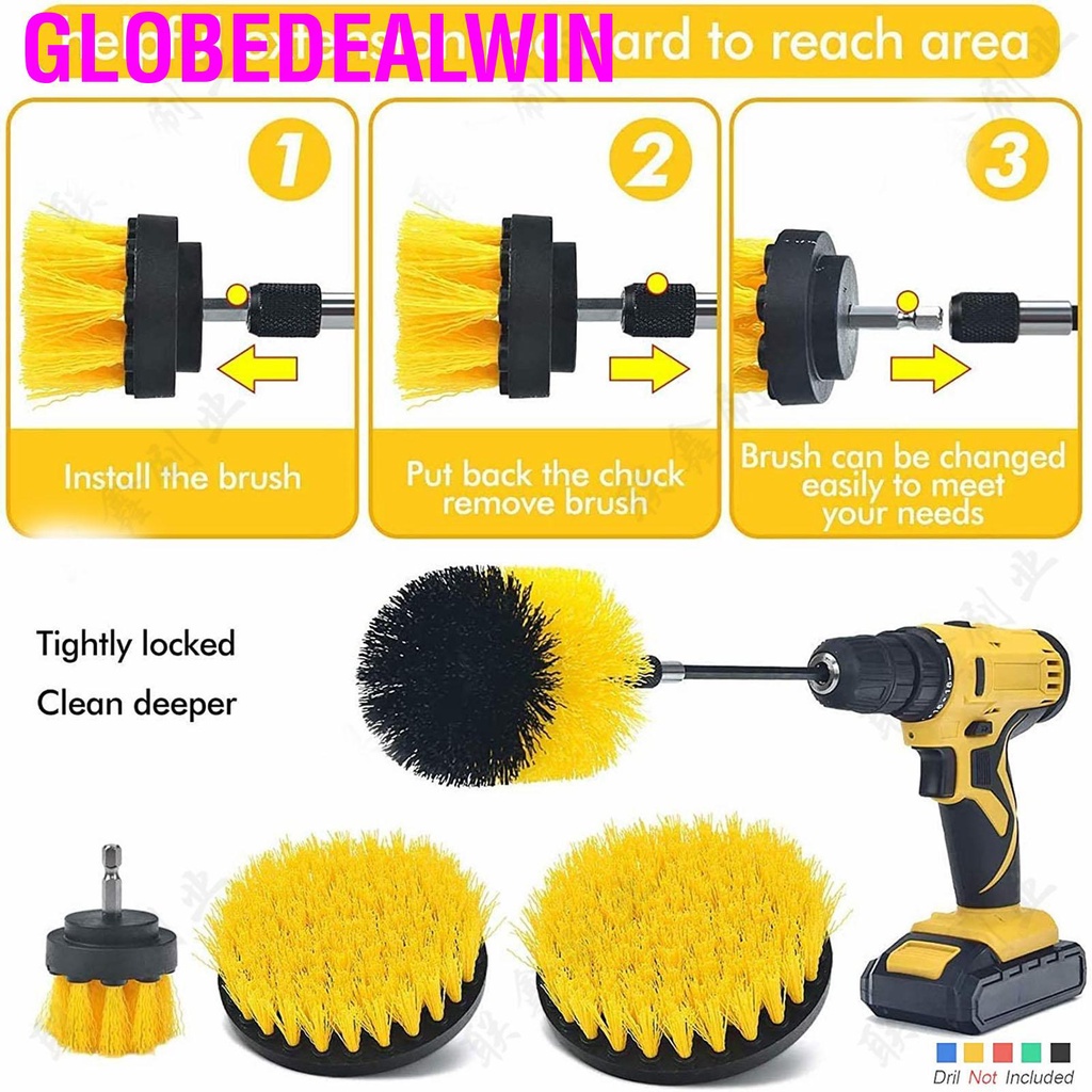 Globedealwin Electric Drill Brush Head Labor Saving Efficient