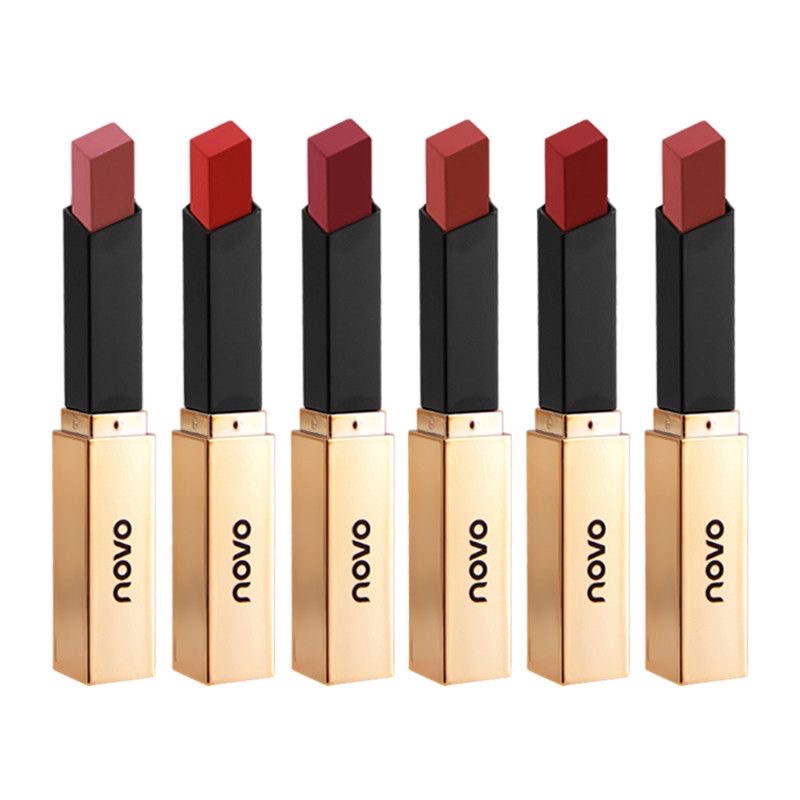 Novo Silky Touch [No.5266] ลิปสติกเนื้อแมทเวลเวด สีสวย ติดทนยาวนาน แท่วพกพาง่าย แท่งแบบหมุน