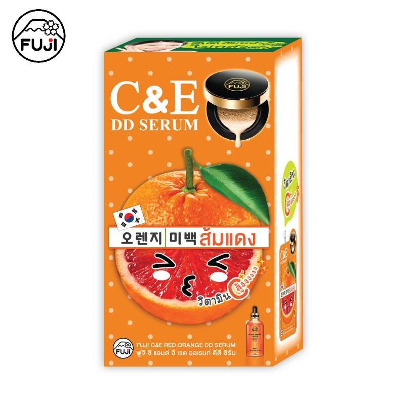 ฟูจิ ซี แอนด์ อี เรด ออเรนท์ ดีดี ซีรั่ม 10 ก.[กล่อง 6 ซอง]Fuji C&E RED ORANGE DD SERUM ดีดีส้มแดง