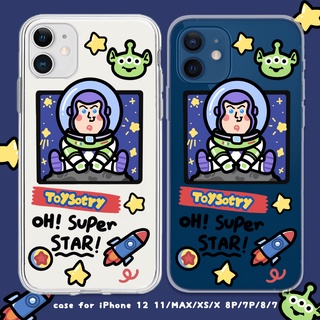 เคสโทรศัพท์มือถือ Tpu นิ่ม กันกระแทก ป้องกันกล้อง ลายการ์ตูนดิสนีย์ Buzz Lightyear Toy Story สําหรับ iPhone 11 12 13 pro max XS X XR XSMax 7 8 6 6s plus SE 2020