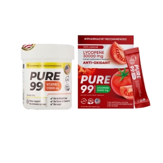โปรโมชั่น : Pure99 Vitamin C 120000 mg x Lycopene 3000 mg