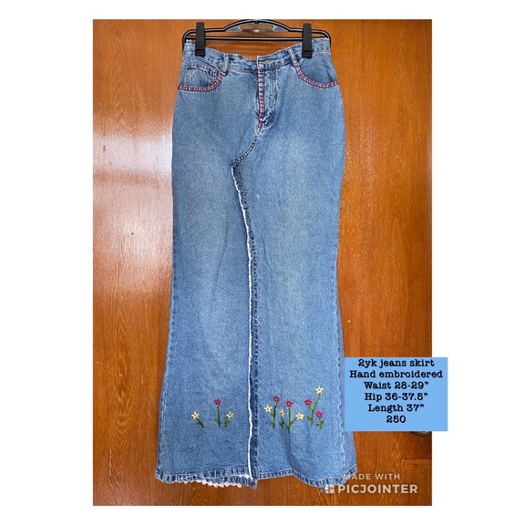 2yk jeans skirt กระโปรงยาว 90s