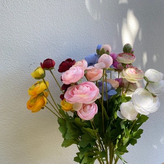 〃ดอก ranunculus 〃 ดอกไม้ปลอม ดอกไม้แต่งบ้าน ดอกไม้มินิมอล