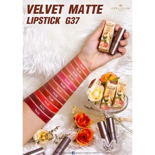 จีน่าแกรม ลิปสติก เนื้อแมท G37 4g Gina Glam Velvet Matte Lipstick