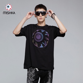 Mishka เสื้อยืดแขนสั้น คอกลม พิมพ์ลายโลโก้ลูกตา ขนาดใหญ่ แฟชั่นฤดูใบไม้ผลิ และฤดูร้อน สําหรับผู้ชาย และผู้หญิง