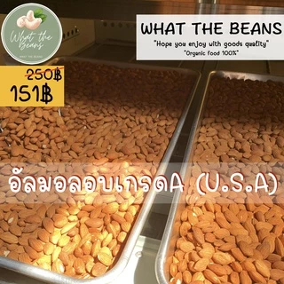 อัลมอนด์อบธรรมชาติ USA 100, 250, 500g ไม่เกลือ ไม่เนย อบใหม่ทุกวัน