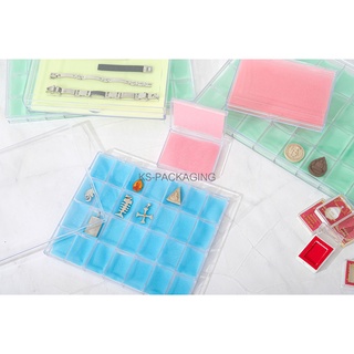 กล่องจัดเก็บพระ เครื่องประดับ  แบบเรียบ และ แบบช่อง พร้อมแผ่…