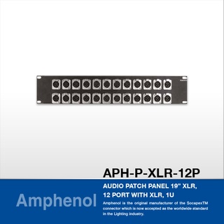 Amphenol APH-P-XLR-12P Audio Patch Panel 19"XLR,12 Port With XLR,2U