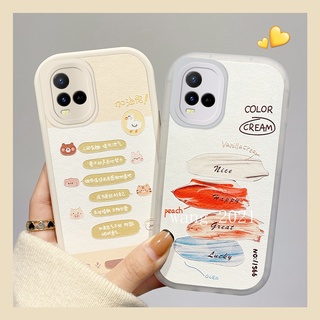 2022 New Phone Case เคส Vivo Y21T Y33T Y21G Y21A Y21e Y21 Y21s Y33s V23 V23e 5G 4G Casing INS Style Oil Painting Texture Lens Protection Soft Back Cover เคสโทรศัพท