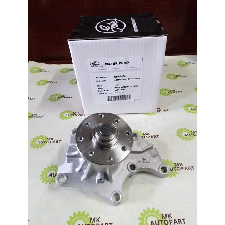 ปั๊มน้ำ ISUZU TFR2500 CAMEO RODEO MAZDA THUNDER B2500 4JA1 GWP-0004 Gates