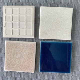 กระเบื้องดินเผา 98x98 มม [5 ผ/ชุด] ปูผนัง ปูสระว่ายน้ำ สีครีม สีน้ำตาล - KERA TILE